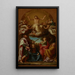 The Christ in Glory with Saints Celse, Julien, Marcionille, and Basilisse - Pompeo Batoni — framed artwork on a wall