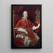 Retrato del Papa Pío VI, Giovanni Angelo Braschi - Pompeo Batoni — cuadro enmarcado en la pared