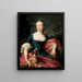 Retrato de una dama en Diana cazadora - Pompeo Batoni — cuadro enmarcado en la pared