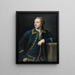 Retrato de un hombre con traje verde - Pompeo Batoni — cuadro enmarcado en la pared
