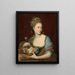 Retrato de una dama en Flore - Pompeo Batoni — cuadro enmarcado en la pared