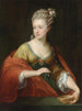 retrato de una dama tradicionalmente identificada como Alexandra Evichovna Demidov en el papel de Cleopatra - Pompeo Batoni — vista de la obra