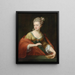 retrato de una dama tradicionalmente identificada como Alexandra Evichovna Demidov en el papel de Cleopatra - Pompeo Batoni — cuadro enmarcado en la pared