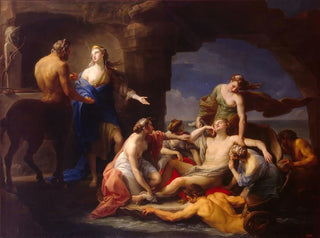 Pompeo Batoni - Thetis Takes Achilles From The Centaur Chiron.webp