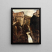 Vista de Nesso - Pompeo Pozzi — cuadro enmarcado en la pared