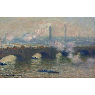 Pont de Waterloo, journée grise - Claude Monet | Reproduction Tableau Décoration murale affiche copie