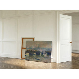 Pont de Waterloo, journée grise - Claude Monet | Reproduction Tableau Décoration murale affiche copie
