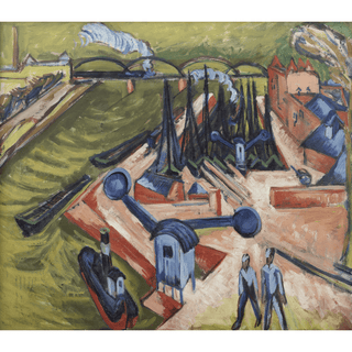 Port de l'ouest à Francfort-sur-le-Main - Ernst Ludwig Kirchner