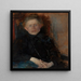 Portrait painting of Anna Saryusz Zaleska around 1880, after 1863, painter - Olga Boznanska — framed artwork on a wall