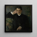 Retrato de August Radwan, pianista - Olga Boznanska — cuadro enmarcado en la pared