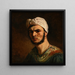 Retrato de un calabrés - Jacques-Raymond Brascassat — cuadro enmarcado en la pared