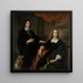 Retrato de una pareja casada - Govert Flinck — cuadro enmarcado en la pared