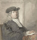 Portrait of a man with a gray hat and wig turned to the right, possibly between 1720 and 1792 - Aert Schouman — artwork view