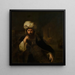Portrait of a Man in Oriental Attire - Christian Wilhelm Ernst Dietrich — framed artwork on a wall
