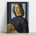 Reproduction of the painting Portrait of a young man holding a medallion - Sandro Botticelli