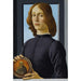 Reproduction of the painting Portrait of a young man holding a medallion - Sandro Botticelli