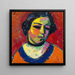 Retrato de una mujer - Alexej von Jawlensky — cuadro enmarcado en la pared