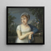 retrato de una mujer cerca de una balaustrada - Jean-Baptiste-Jacques Augustin — presentación mural de la obra