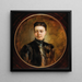 Retrato de una dama - Franz von Lenbach — cuadro enmarcado en la pared