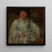 Retrato de una dama con gafas - Olga Boznanska — cuadro enmarcado en la pared