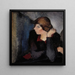 Retrato de una mujer - Alvar Cawn — cuadro enmarcado en la pared