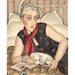 Reproduction of the painting Portrait of a woman reading with a dog - Gerda Wegener