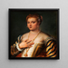 Retrato de una joven veneciana - Francesco Montemezzano — cuadro enmarcado en la pared