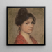 Retrato de una joven - Hermann Hanaczek — cuadro enmarcado en la pared