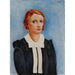 Reproducción del cuadro Retrato de Mujer sobre Fondo Azul - Moïse Kisling