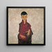Retrato de Herbert Reiner - Egon Schiele — cuadro enmarcado en la pared