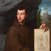 Retrato de Jean-François Nicron 1613-1646 - Escuela francesa — presentado en un interior