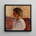 Retrato de Liza Pareska - Witold Wojtkiewicz — cuadro enmarcado en la pared