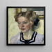Portrait of Mina Hasch - Leo Putz — framed artwork on a wall