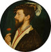 Retrato de Simon George de Cornouailles - Hans Holbein el Joven — presentado en un interior