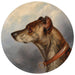 Portrait of a round dog painting - Carl Reichert — artwork view