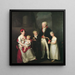 Retrato familiar del comerciante de Lübeck Marc André Souchay 1759-1814, su esposa Cornelia 1765-1838 y sus hijos - Friedrich Carl Gröger — cuadro enmarcado en la pared