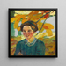 Retrato de una joven - Leo Putz — cuadro enmarcado en la pared