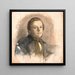 Retrato de mand - P C Skovgaard — cuadro enmarcado en la pared