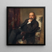 Retrato del fabricante de lana de oveja Emil Schwarz 1863-1939 en una butaca - John Quincy Adams — cuadro enmarcado en la pared