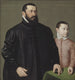 Retrato del joyero de Nuremberg Hans Lencker 1523-1585 y de su hijo de 9 años Elisius el Joven - Nicolas Neufchâtel — vista de la obra