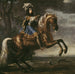 retrato ecuestre de Carlos XI - David Klöcker Ehrenstrahl — presentado en un interior