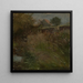 Prairie en arrière-plan con una casa de campesino - Hans Thoma — cuadro enmarcado en la pared
