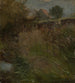 Prairie en arrière-plan con una casa de campesino - Hans Thoma — vista de la obra
