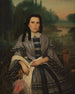 Portrait painting of Mrs. Elvira Lavalleja de Calzadilla - Prilidiano Pueyrredón — artwork view