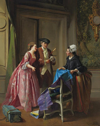 PrudentLouis Leray - Choosing Fabric For A New Dress.webp