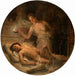 Psicé descubre a Cupido - Léon François Comerre — vista de la obra