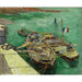 Reproducción del cuadro Quai con hombres descargando barcazas de arena - Vincent van Gogh