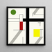Quatre espaces irréguliers - Myriam Thyes — framed artwork on a wall