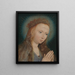 Virgin Mary in prayer - Quentin Massys — framed artwork on a wall