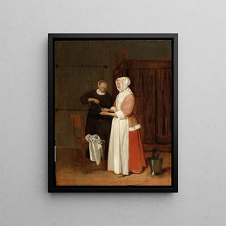 Quirijn Van Brekelenkam - A Woman Washing her Hands.webp